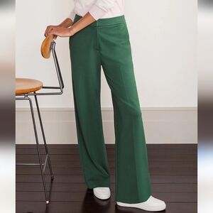 Boden Hampshire Ponte Wideleg Pants Emerald Green Size 10 Regular